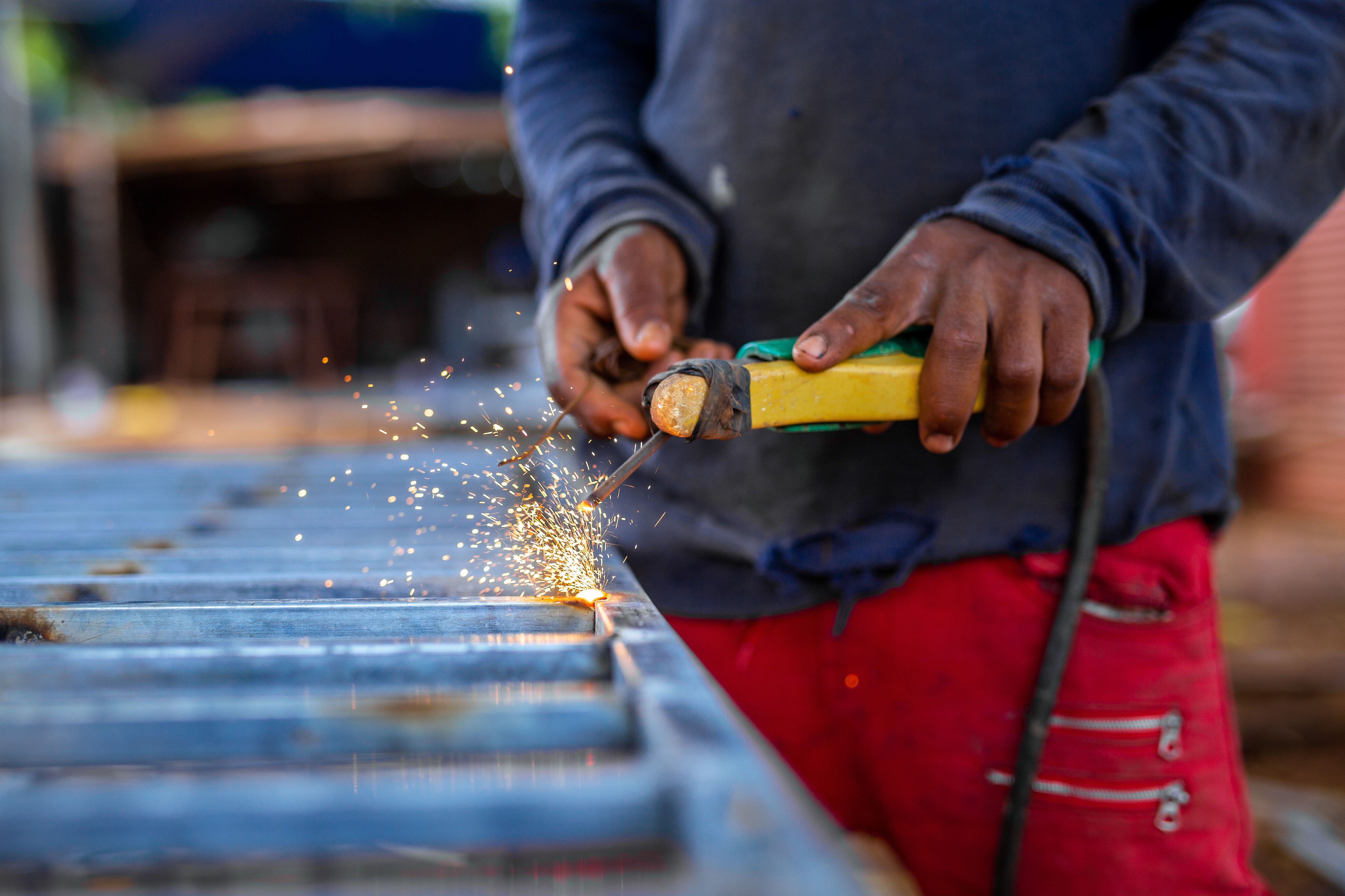 Professional welding of steel and metals